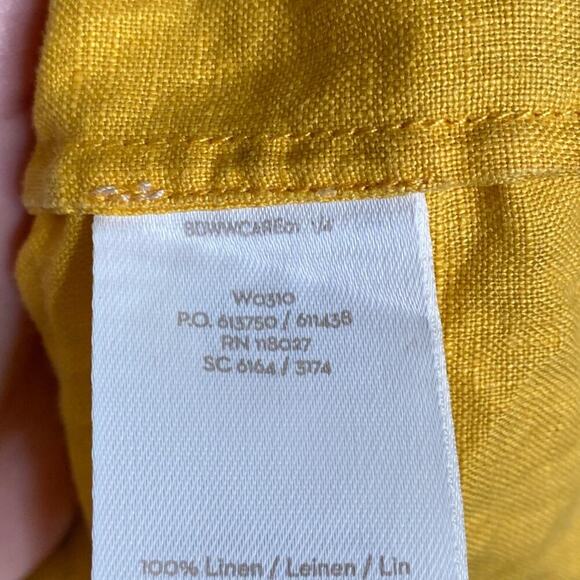 BODEN Rae Linen Yellow Dress Size 4P Petite Summer Preppy Casual Classy - Picture 7 of 7
